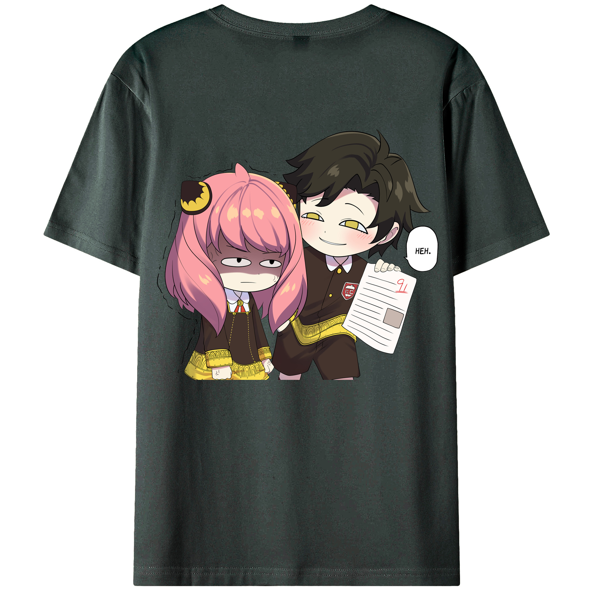 （画像用） SPY×FAMILY间谍家家酒 綿100％ メンズ半袖Tシャツ（バックプリント） 通気性